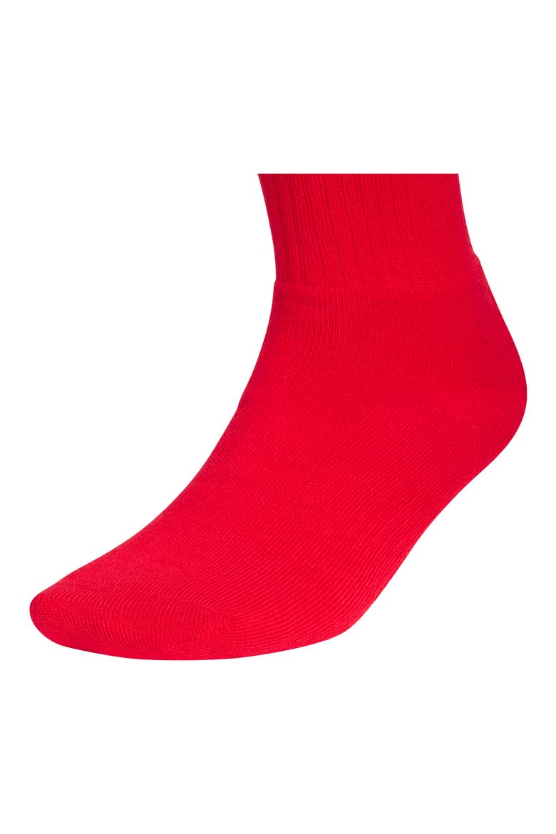 Gender Inclusive Originals Trefoil 6-Pack Quarter Socks, Alternate, color, SCARLET/ GREEN/ ROYAL BLUE