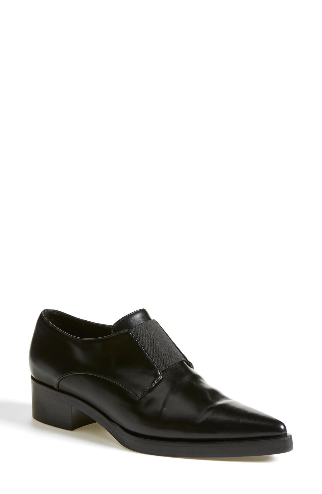 Pointy Toe Loafer Flat, Main, color, BLACK