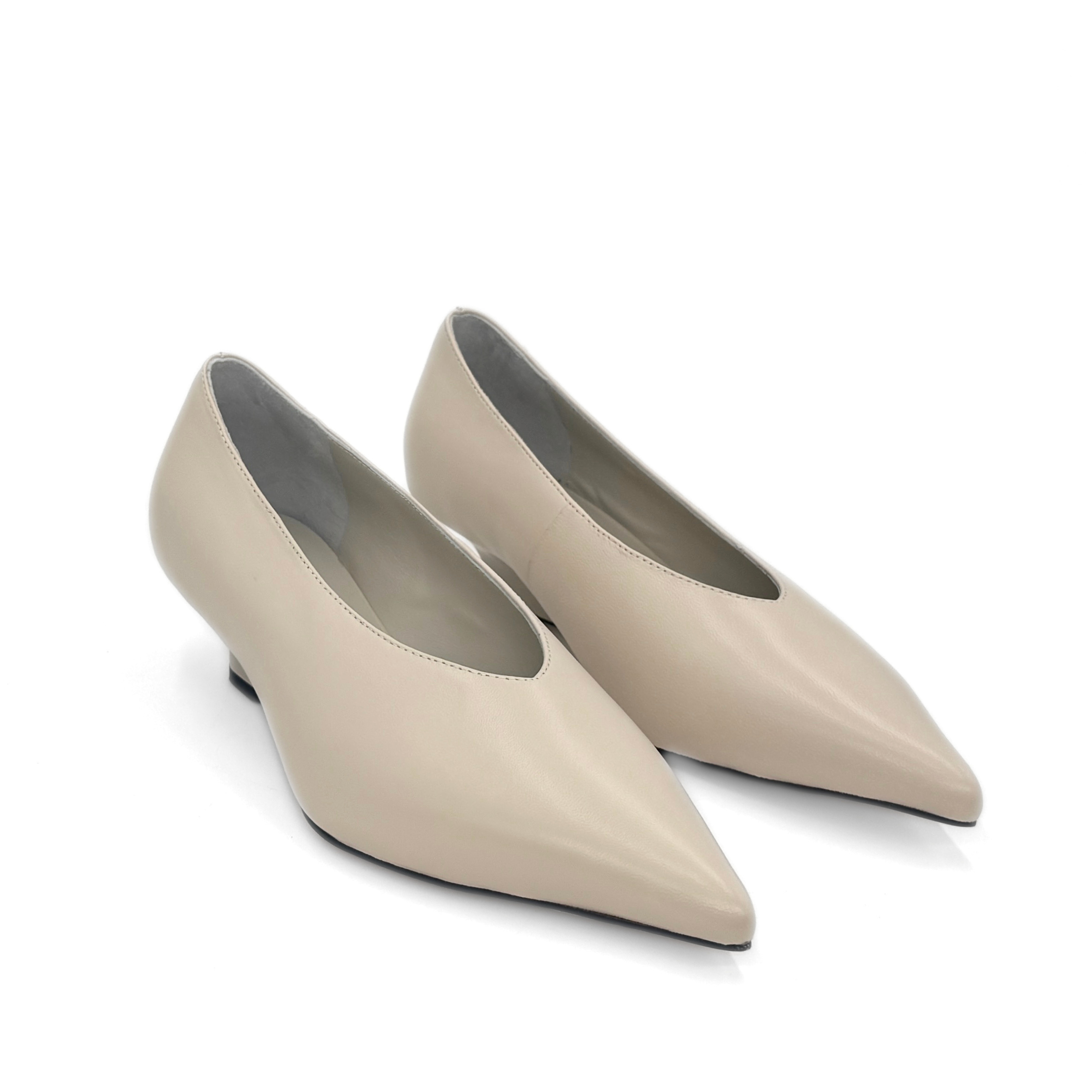 JoJo Leather Wedge Pumps, Alternate, color, Bone