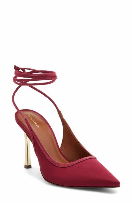 Paris Heeled Ankle Tie Pump