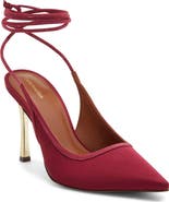 Reformation Paris Heeled Ankle Tie Pump