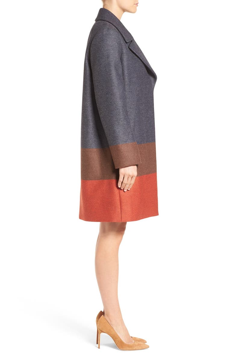 'Colora' Long Wool Blend Jacket, Alternate, color, CINNAMON FANTASY