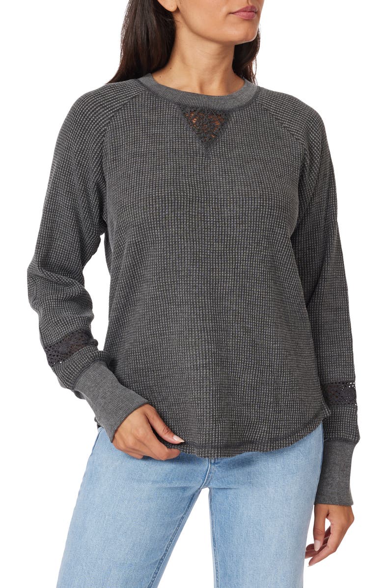 C & C California Nella Garment Dyed Waffle Raglan Shirt, Main, color, 