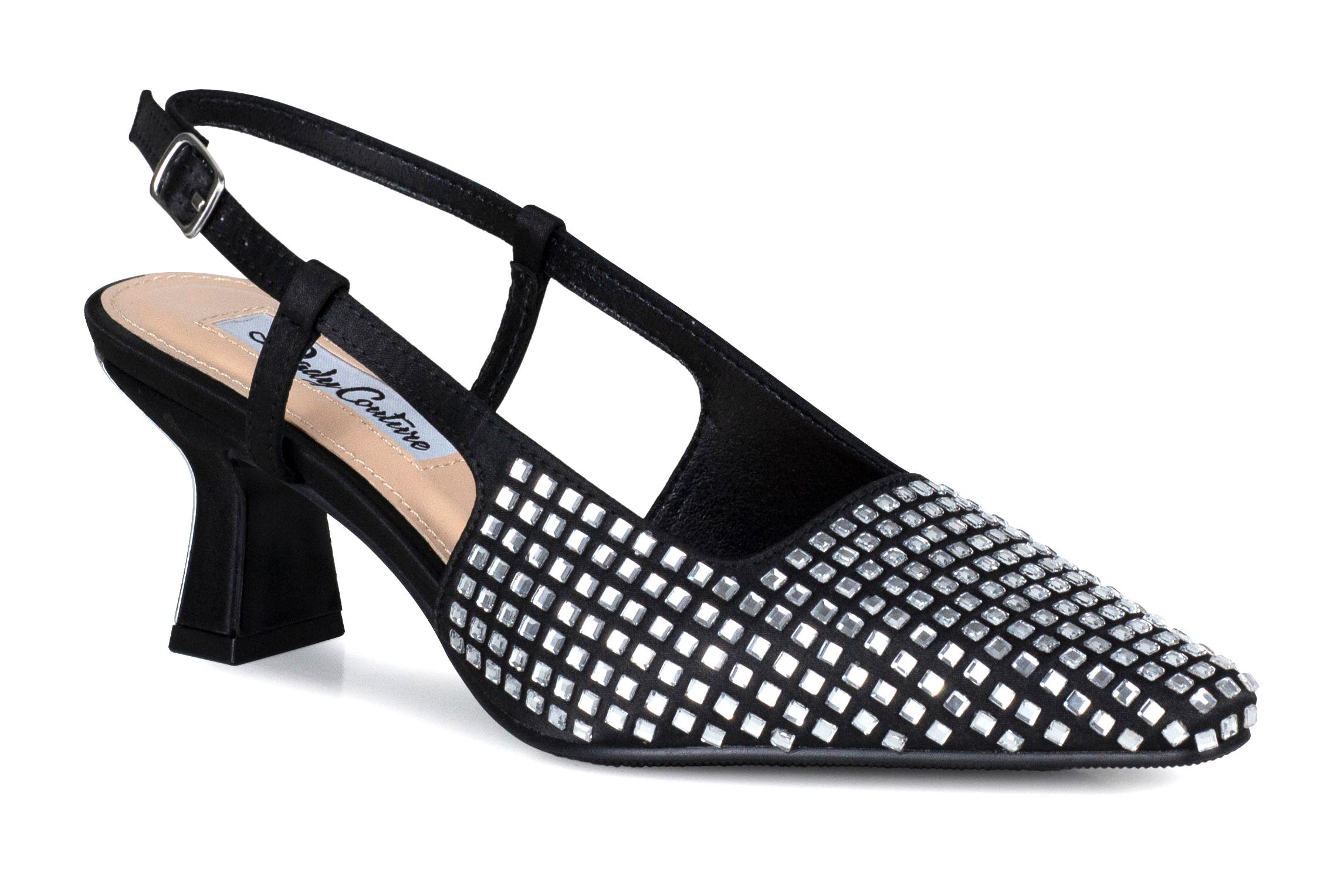 LADY COUTURE Rhinestone Slingback With Metallic Back Trim Heel, Main, color, 