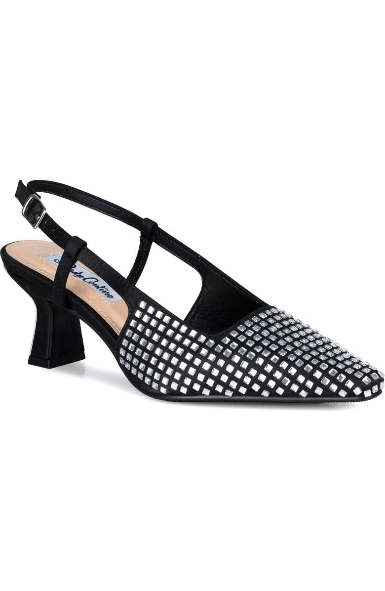 LADY COUTURE Rhinestone Slingback With Metallic Back Trim Heel, Main, color,