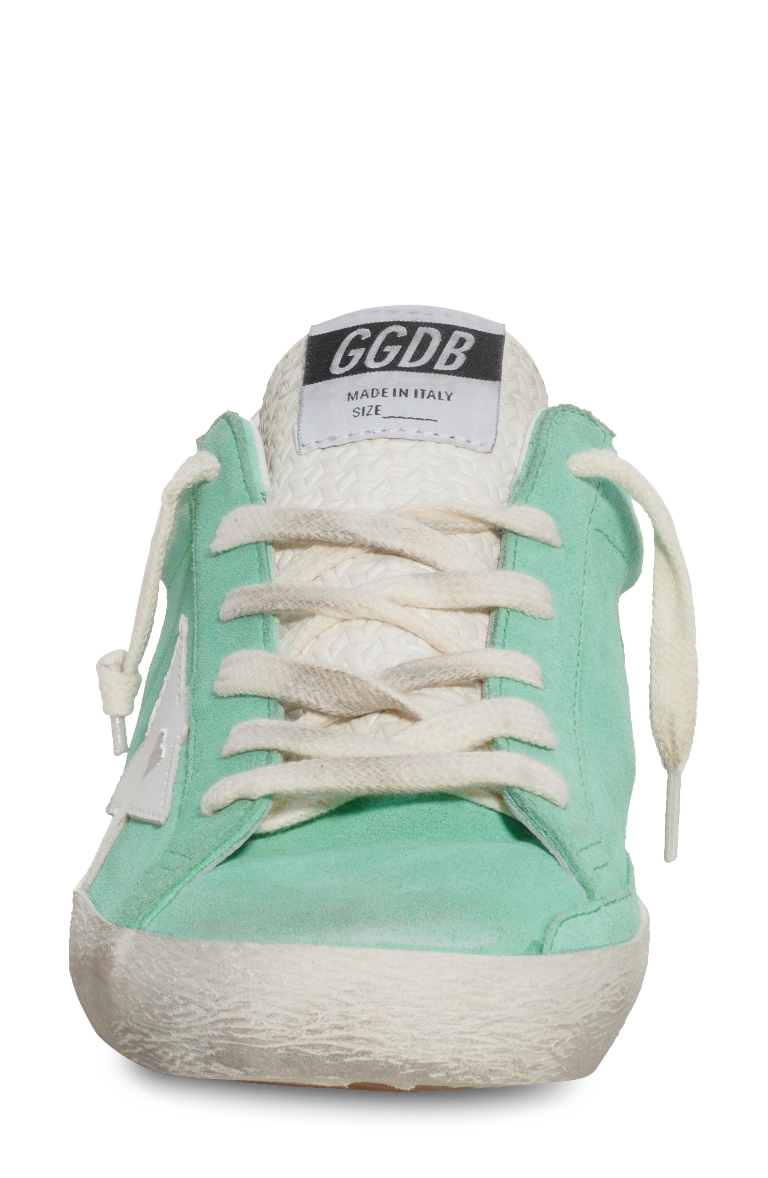 Golden Goose Super-Star Low Top Sneaker, Alternate, color, Aquamarine/ White