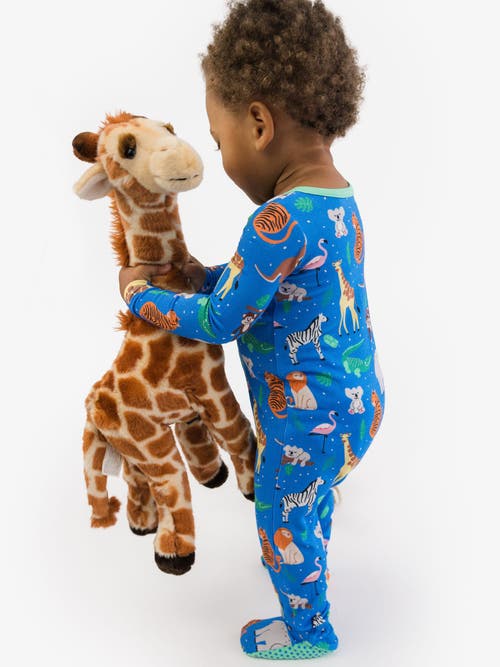 Rufflebutts Softsnooze Gender Inclusive One Piece Footie Pajamas In Blue