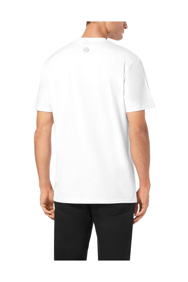 T-Shirt Round Neck Logo Men, Alternate, color, white
