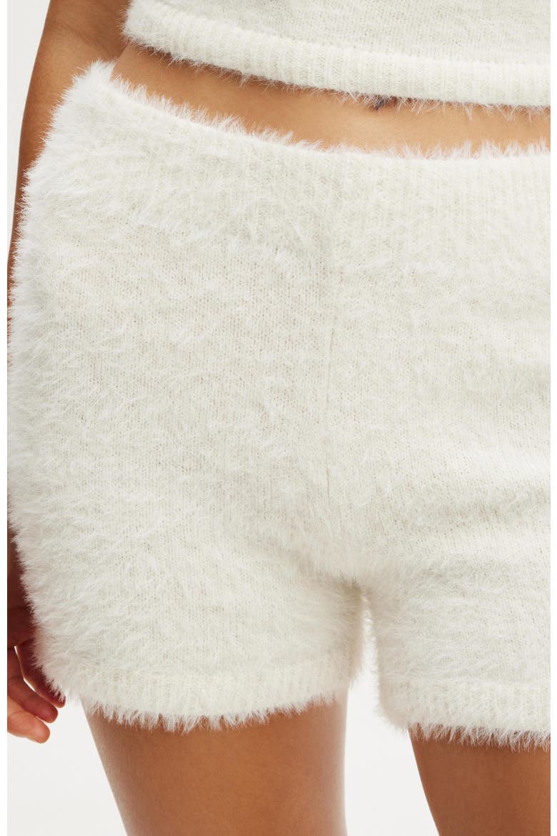 Women's Novelty Knitted Short, Alternate, color, Coconut Milk Fluffy