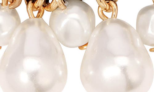 Ettika Mermaid Imitation Pearl Ponytail Holder In Black