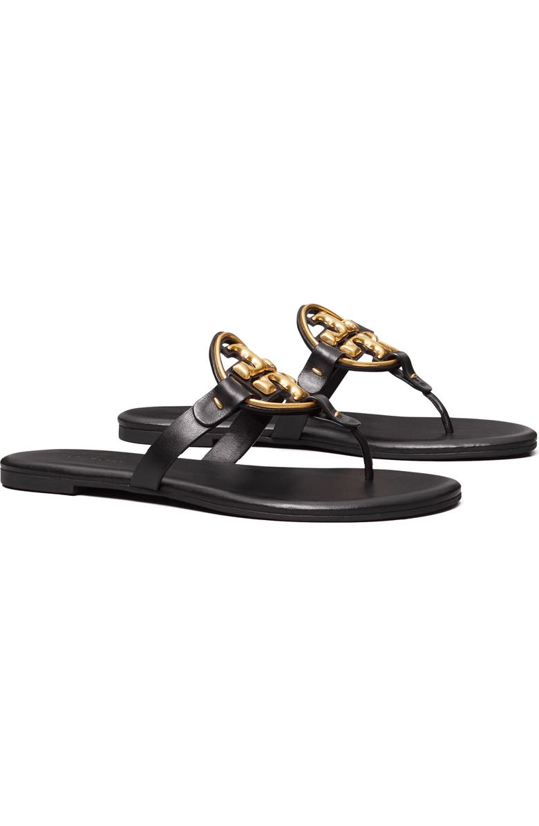 Tory Burch Metal Miller Soft Leather Sandal, Main, color,