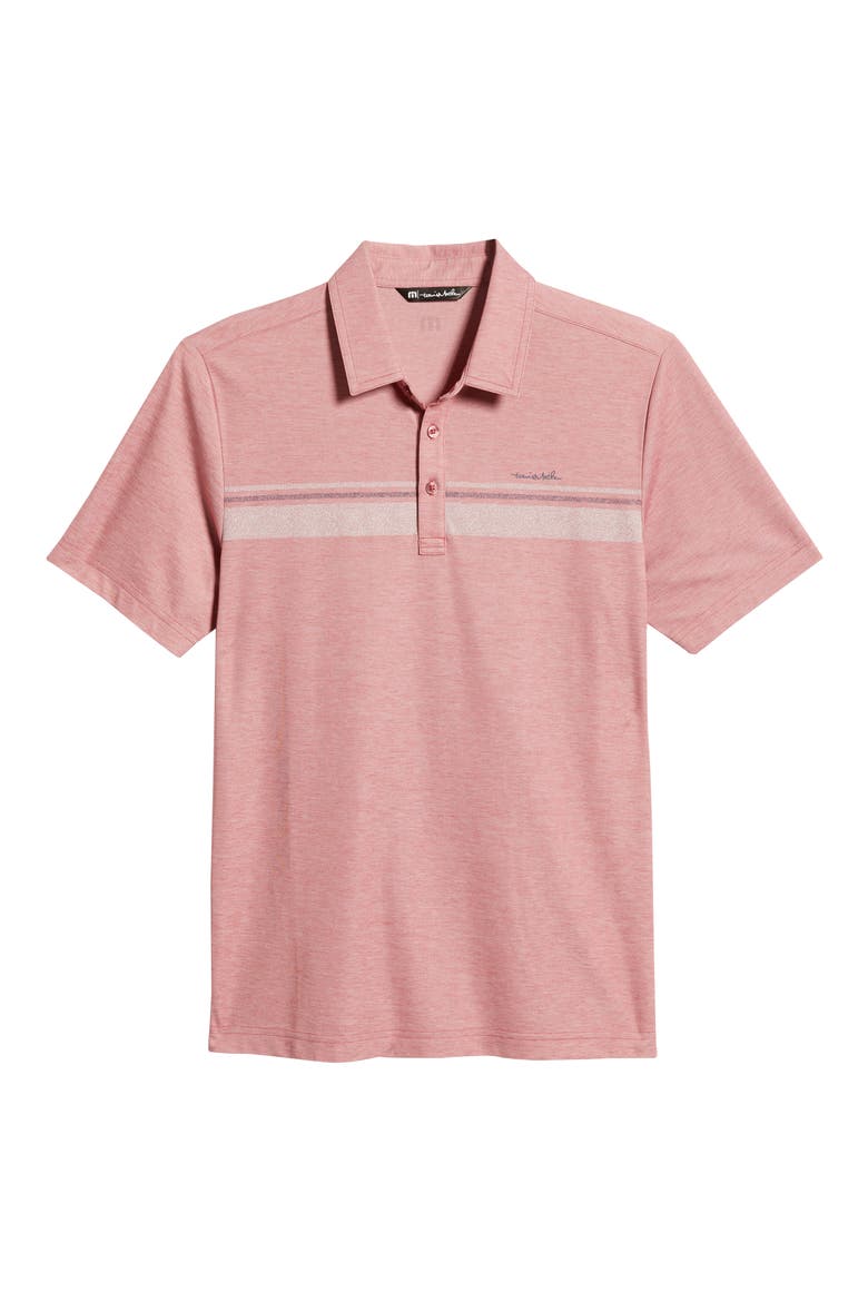 Over the Water Cotton Blend Performance Polo, Alternate, color, HEATHER RUBY WINE