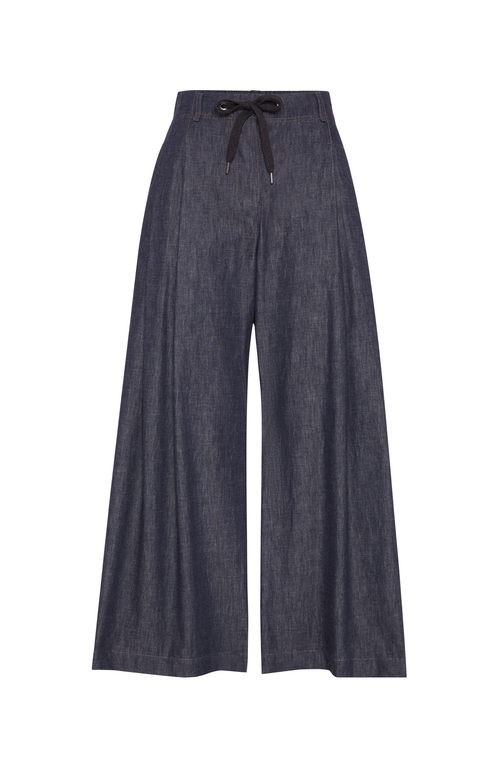 Brunello Cucinelli Cropped Mid-rise Flared Jeans In Dark Denim