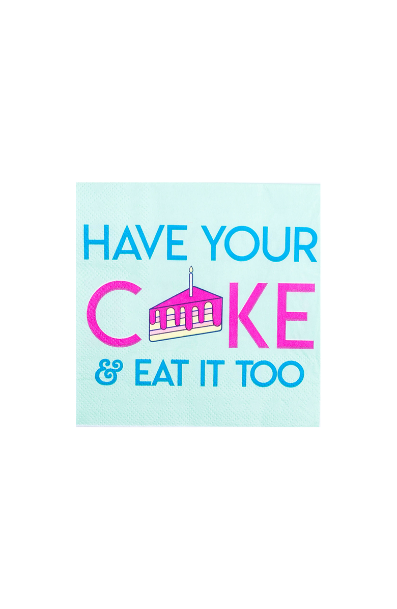 Jollity & Co Birthday Themed Cocktail Napkins, Main, color, "Have Your Cake & Eat It Too"