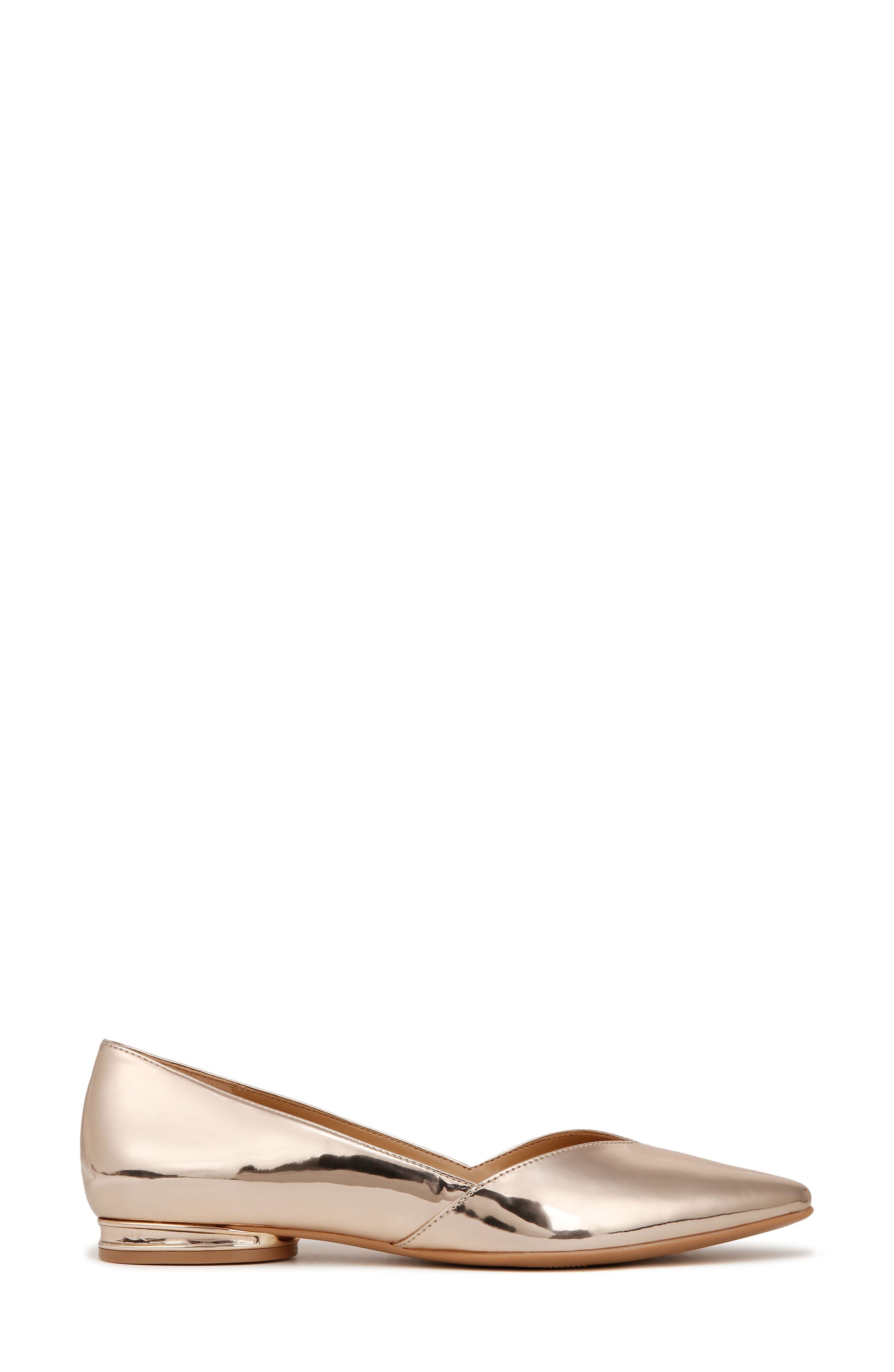 Havana Pointed Toe Flat, Alternate, color, ROSE GOLD LEATHER