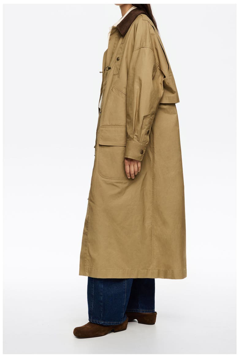 Maxi Length Trench, Alternate, color, KHAKI