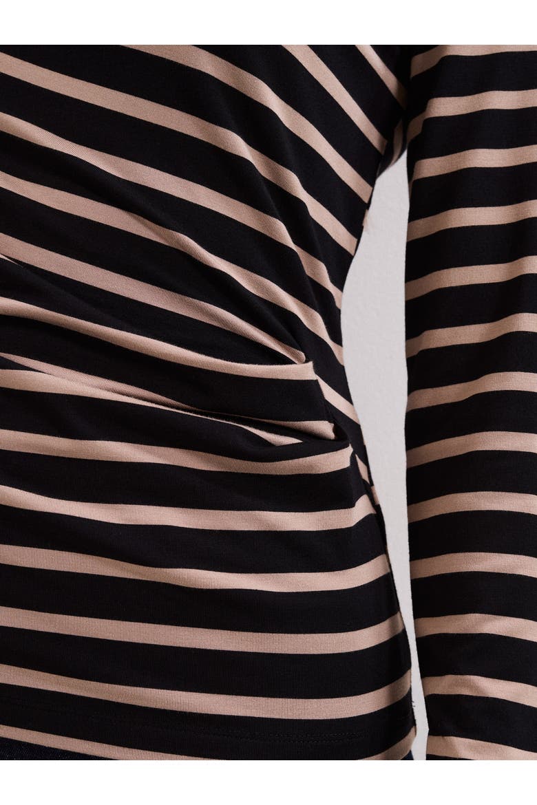 Everly Stripe Top, Alternate, color, Black