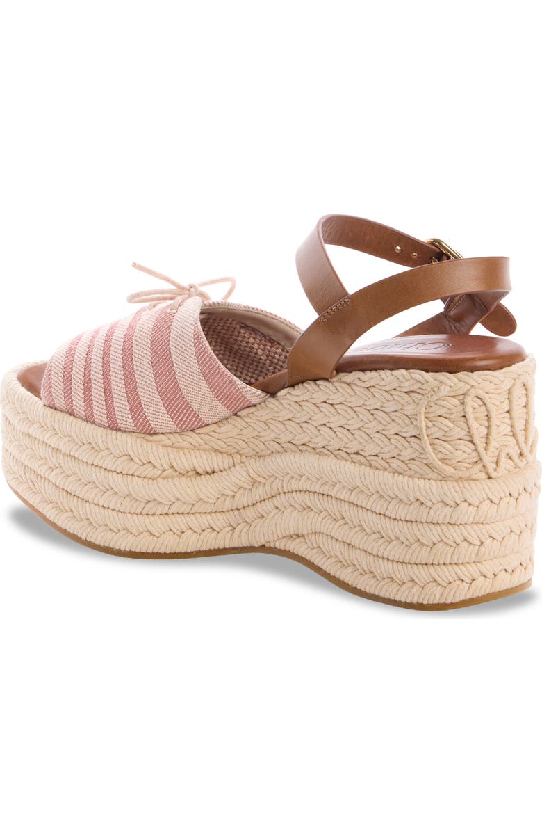 Chloé Isla Espadrille Platform Wedge Sandal, Alternate, color, Woodrose