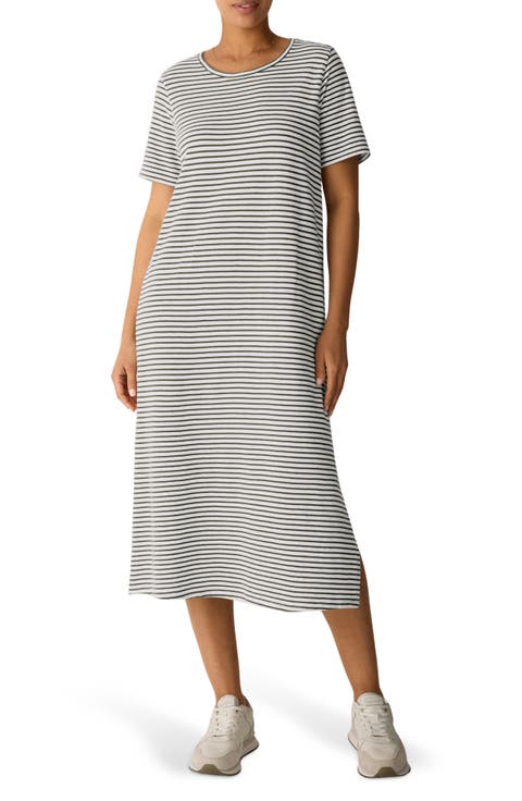 Stripe T-Shirt Midi Dress
