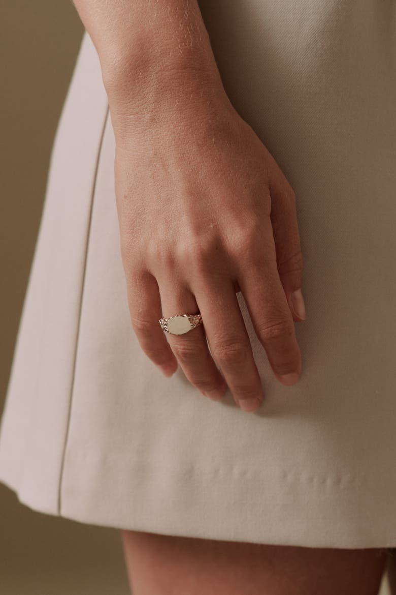 Meredith Signet Ring, Alternate, color, 14K Recycled Gold Vermeil
