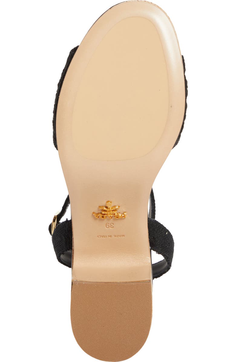 Prada Crochet Cork Platform Sandal, Alternate, color,