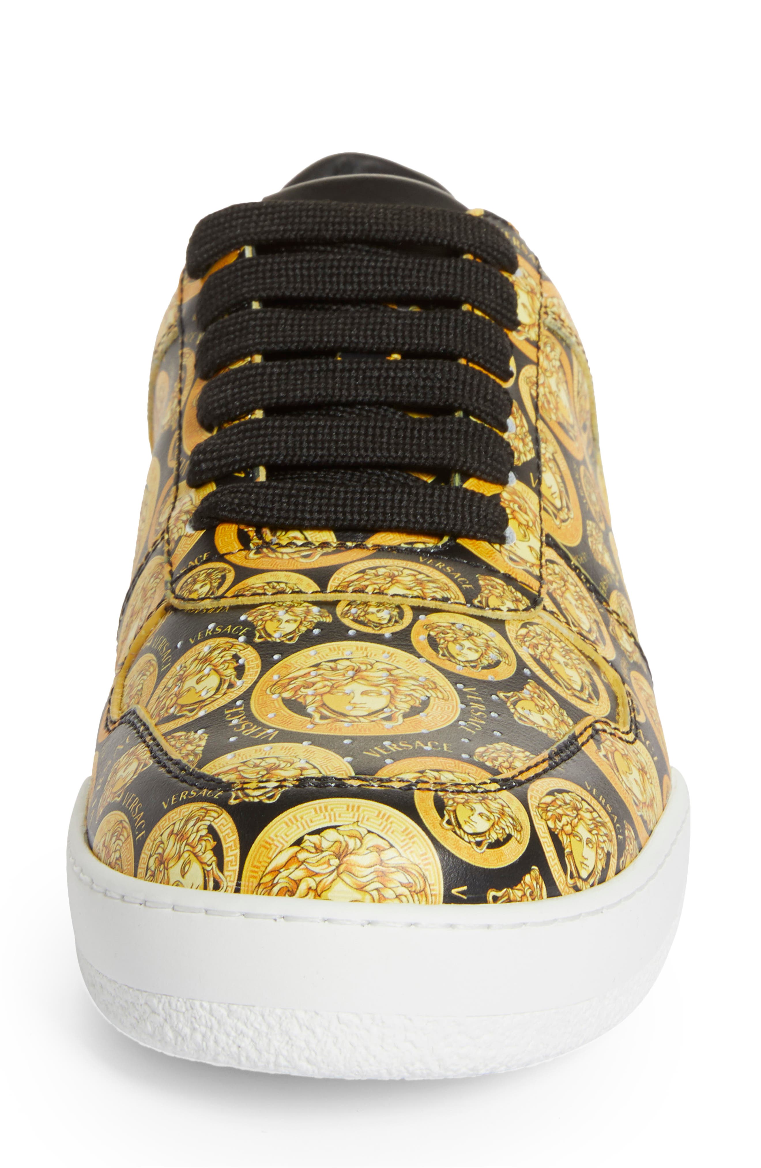 Ilus Medusa Low Top Sneaker, Alternate, color, BLACK/ GOLD
