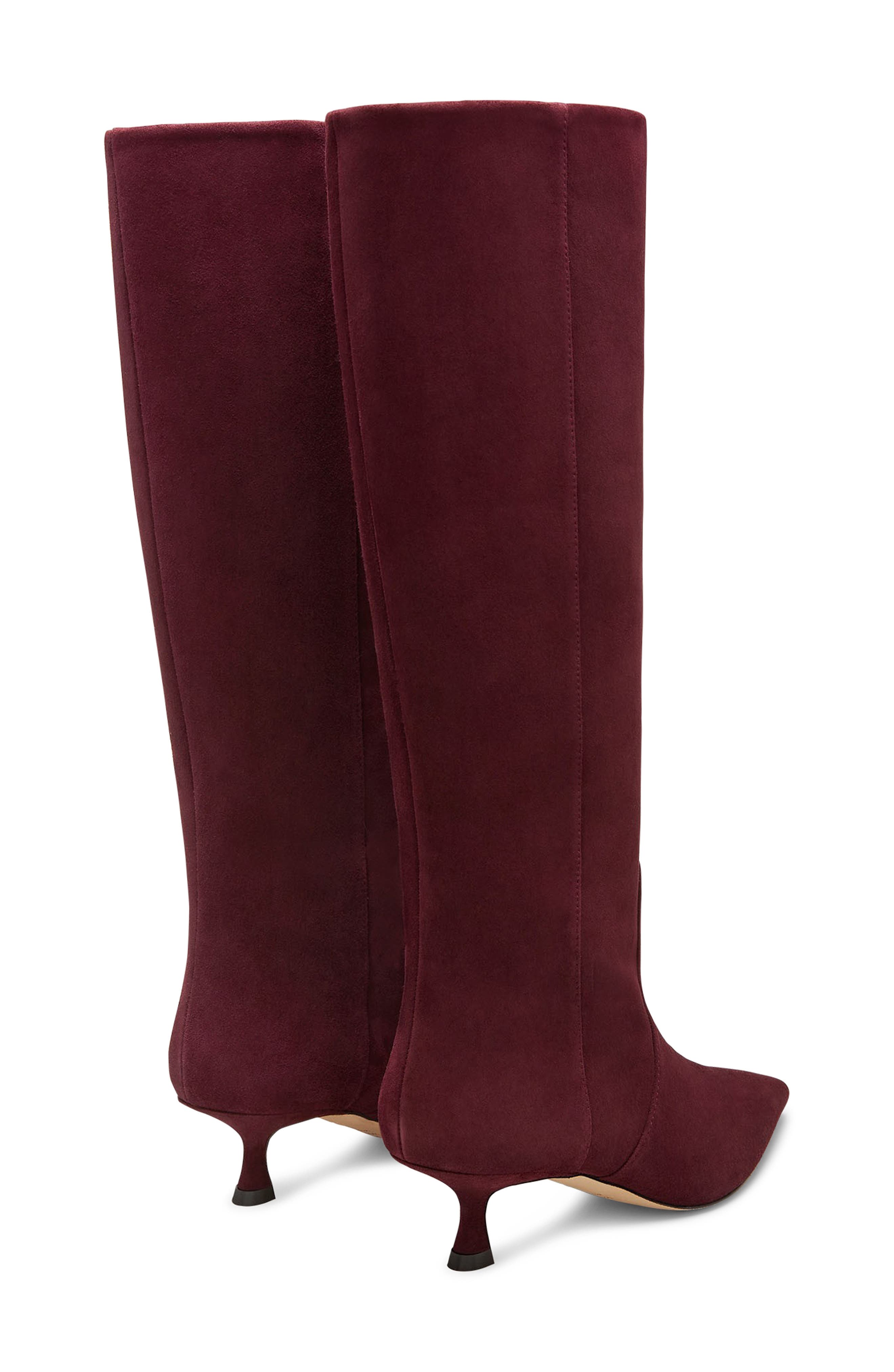 Stuart Weitzman Naomi 50 Boot, Alternate, color, Cabernet Suede