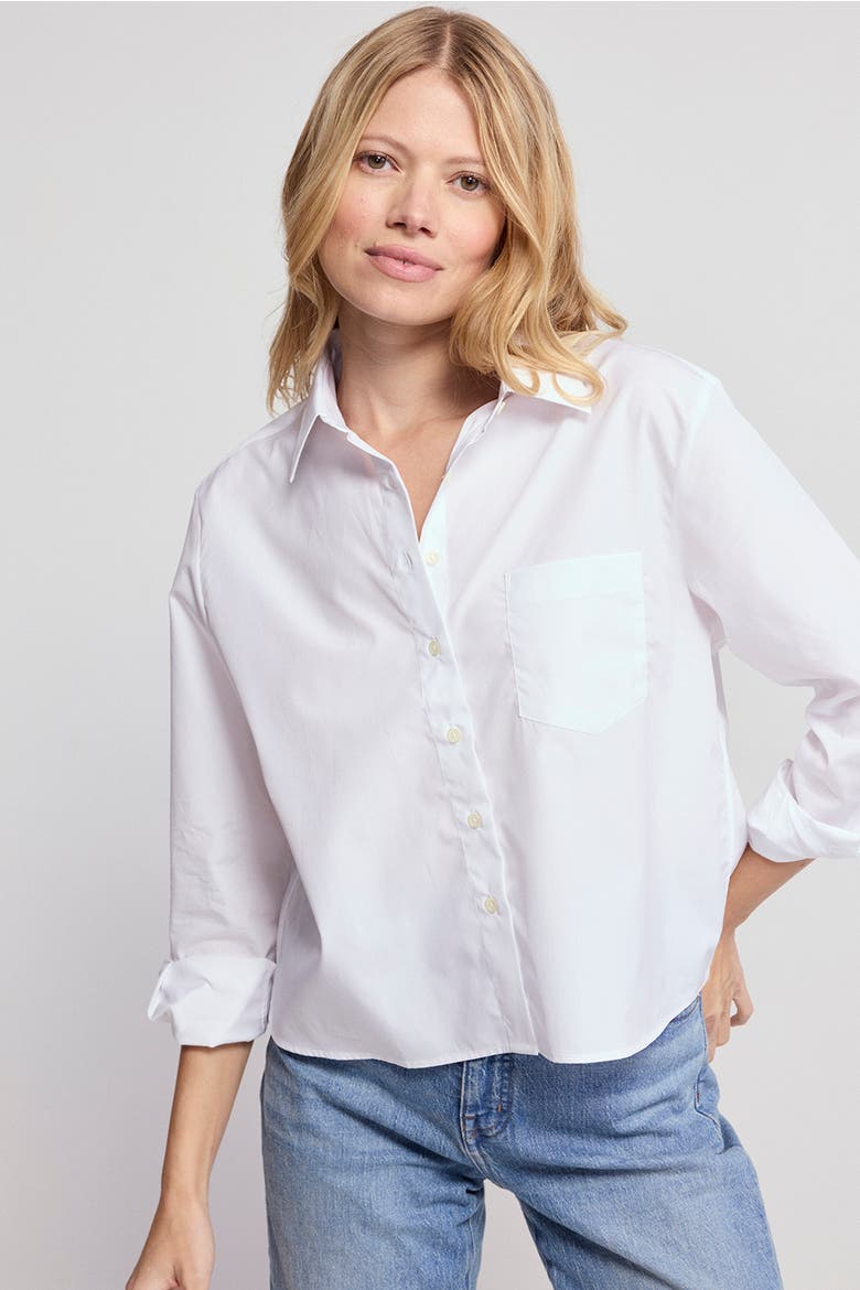 boxy dress shirt women Boxy Button-Down Shirt