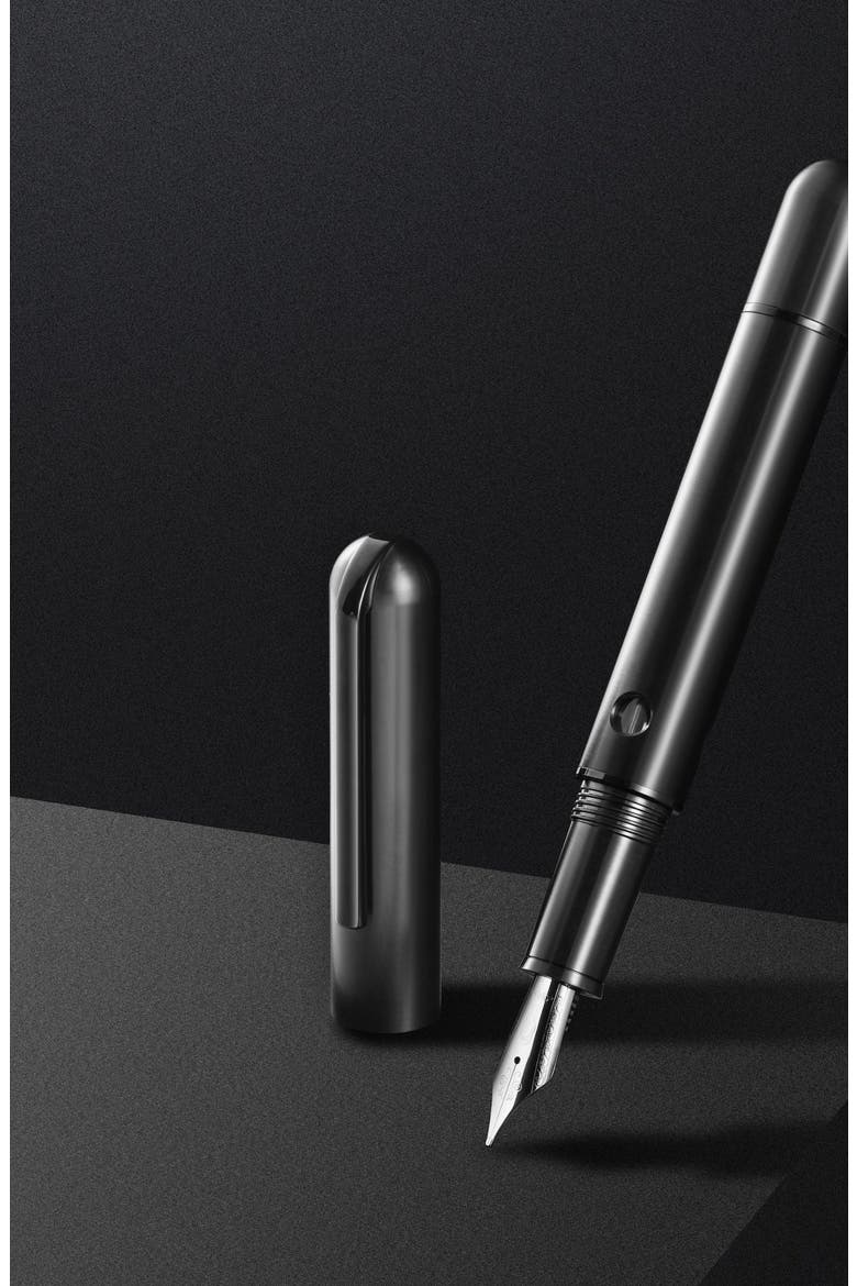 Nautilus Ti Black Titanium Fountain Pen, Main, color, Black Fine