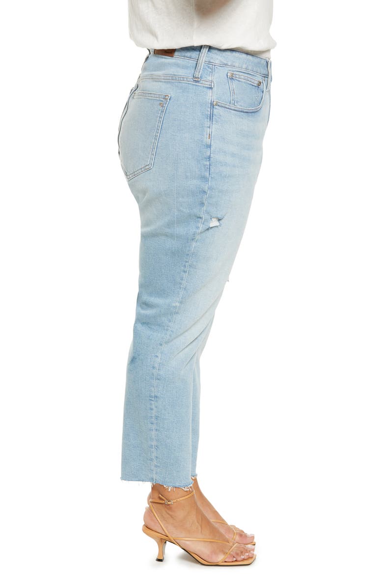 Curvy Perfect Worn-In Jeans, Alternate, color, COFFEY