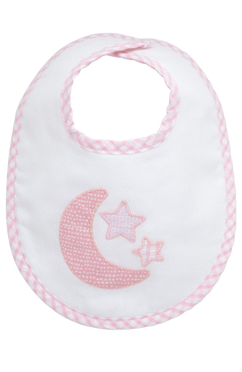 3 Marthas Pretty in Pink Applique Basic Bib, Main, color, Pink Lullaby