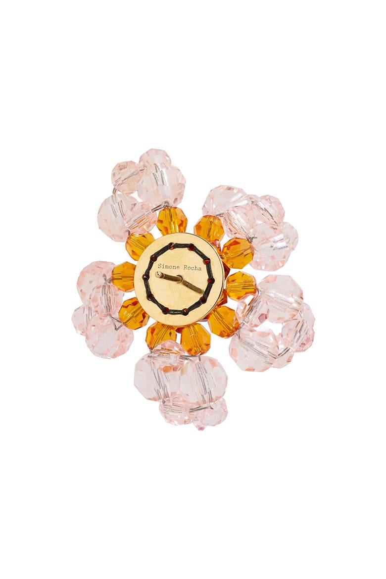 Crystal Flower Earrings, Alternate, color, PINK MULTI
