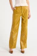 Ulla Johnson Kadin Mid Rise Straight Leg Leather Pants