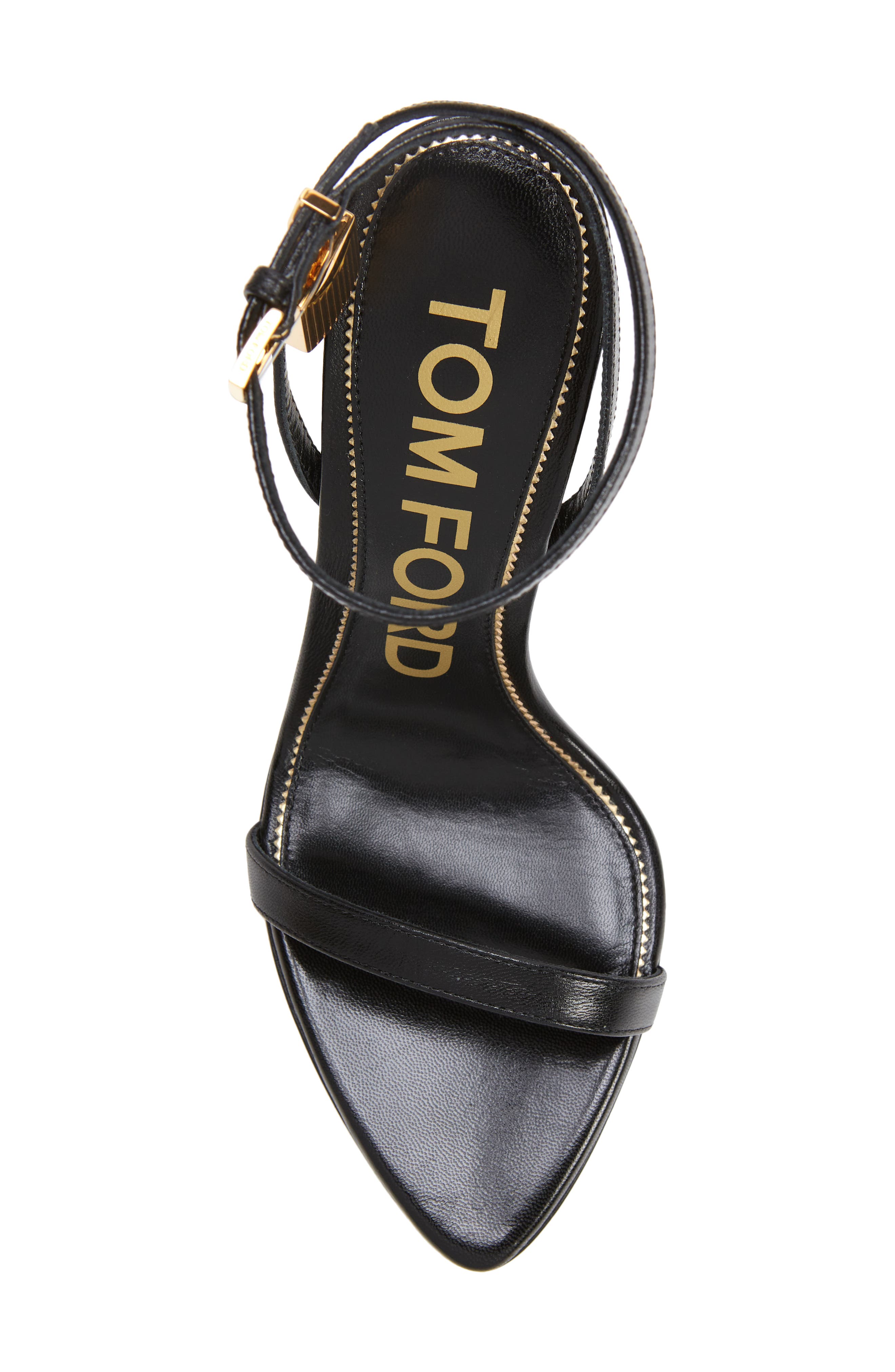 TOM FORD Padlock Pointy Toe Sandal, Alternate, color, Naa Black