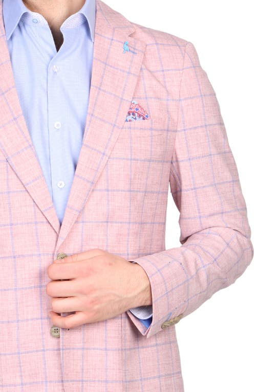 Shop Tailorbyrd Mélange Windowpane Sport Coat In Dust Rose