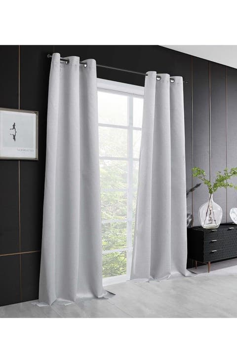 Stars Set of 2 Metallic Panel Curtains