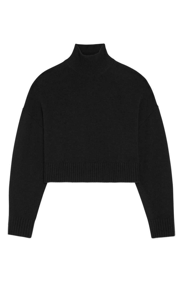 Theory Crop Cashmere Turtleneck Sweater, Alternate, color, 