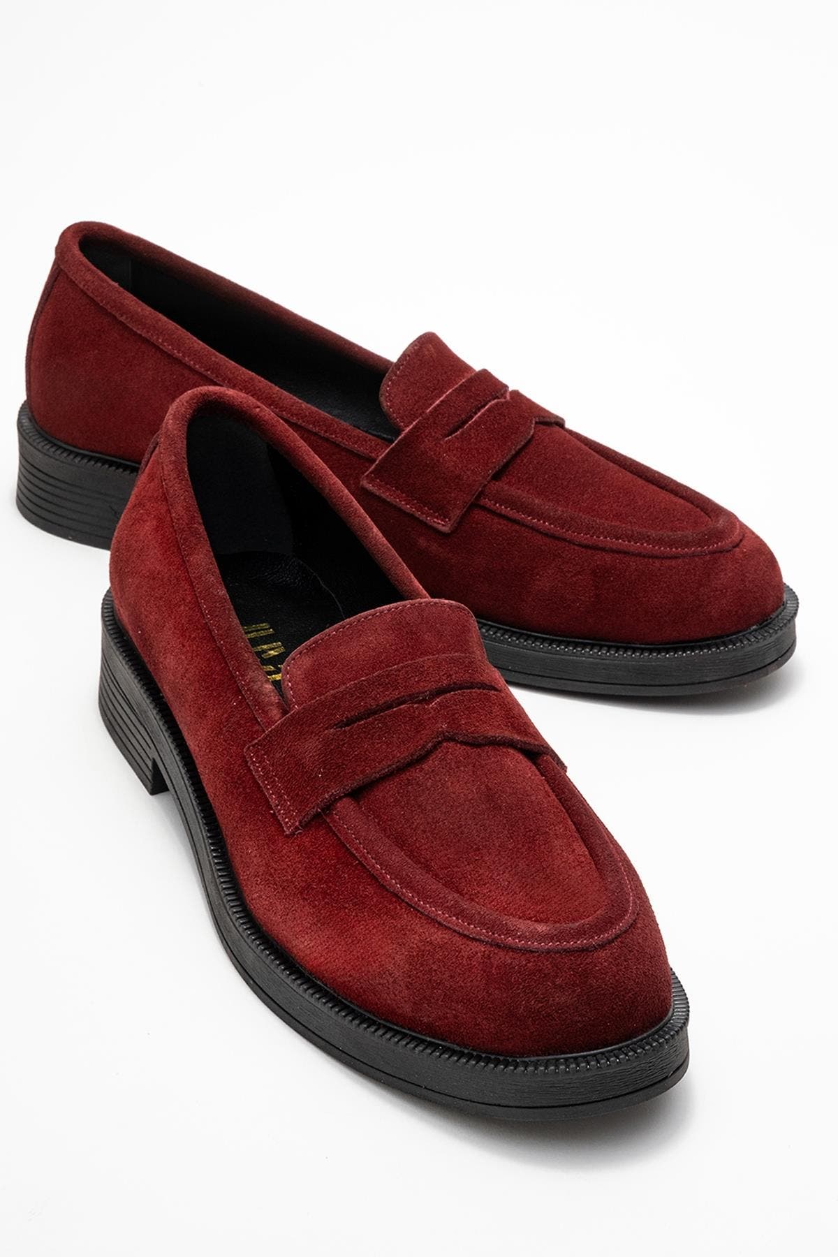Burgundy Suede Leather