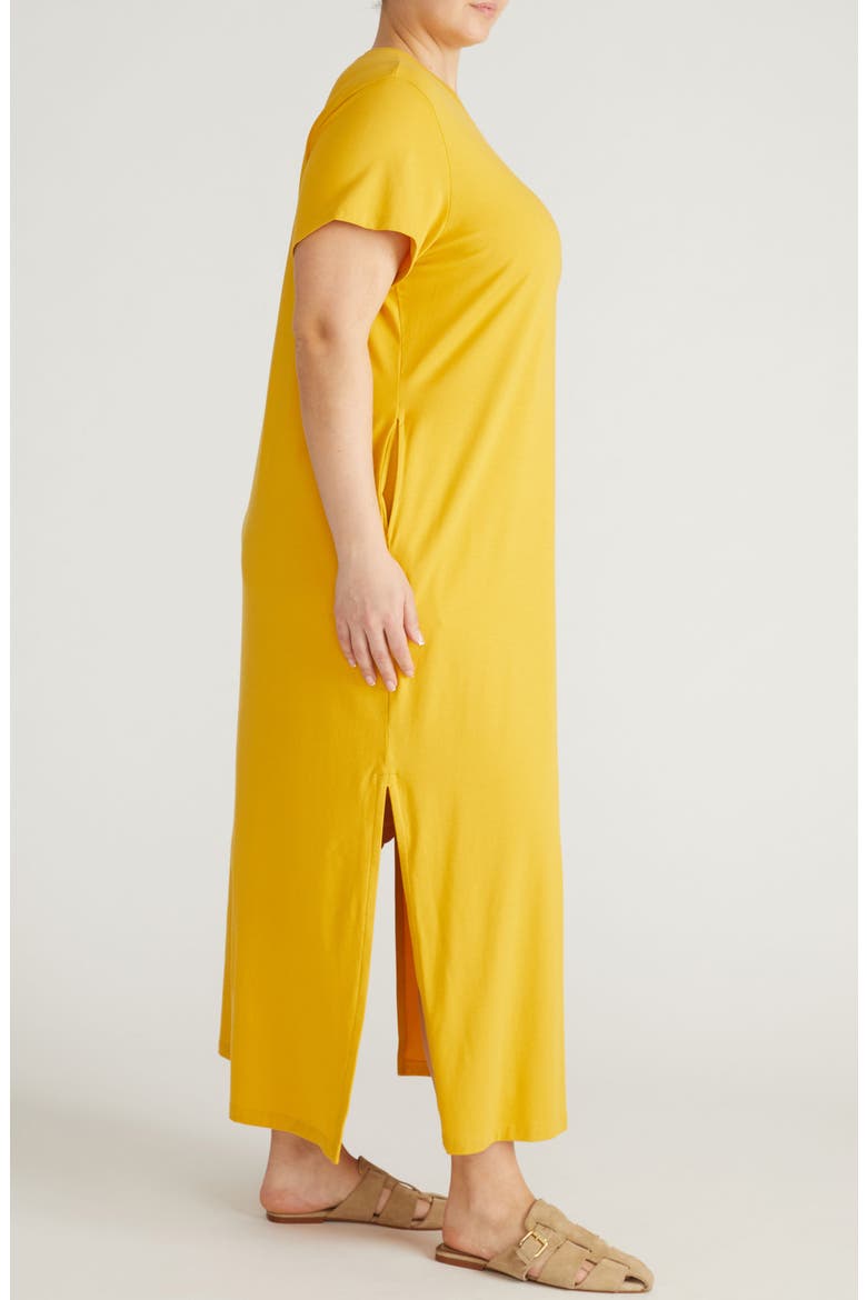 Halie Maxi T-Shirt Dress, Alternate, color, GOLDENROD YELLOW