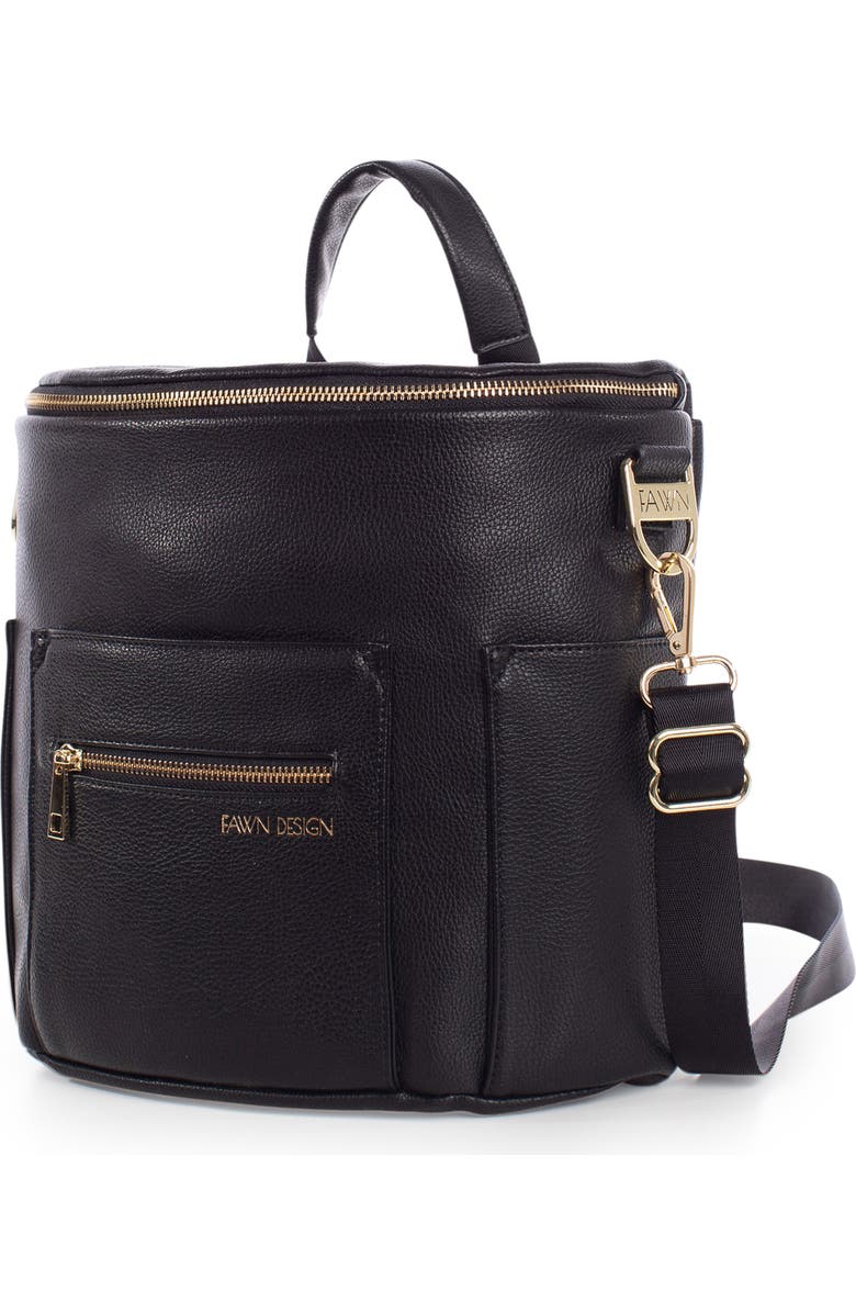 Fawn Design The Mini Convertible Water Resistant Faux Leather Diaper Bag, Alternate, color,