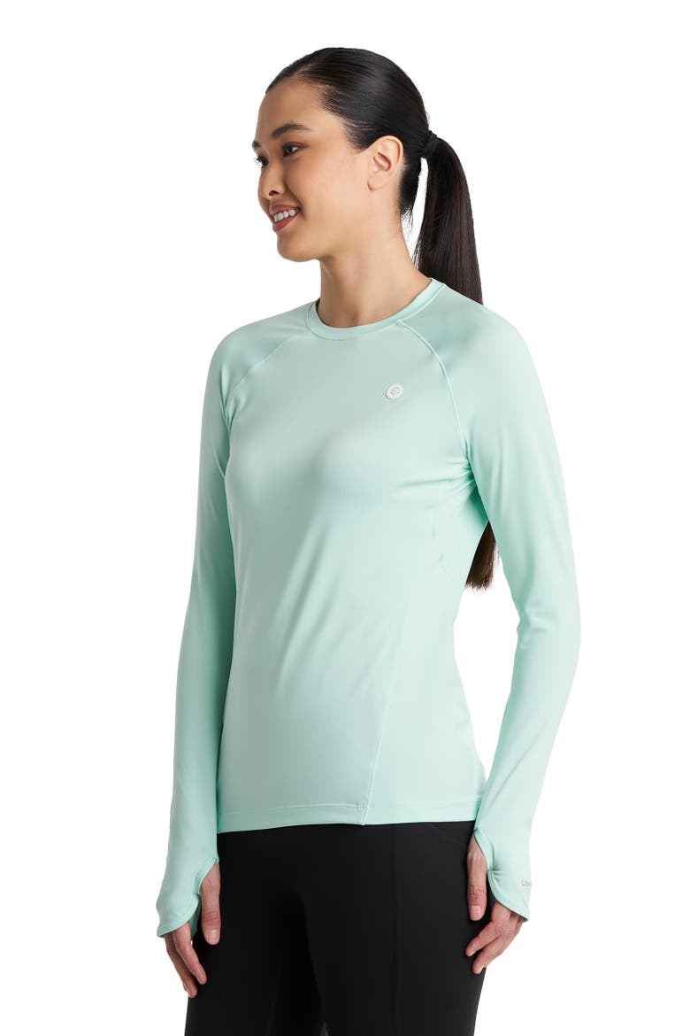 Women's Devi Fitness Long Sleeve T-Shirt, UPF 50+ Sun Protection, Alternate, color, Honeydew Green