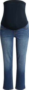 1822 Denim Over the Bump Slim Straight Leg Maternity Jeans