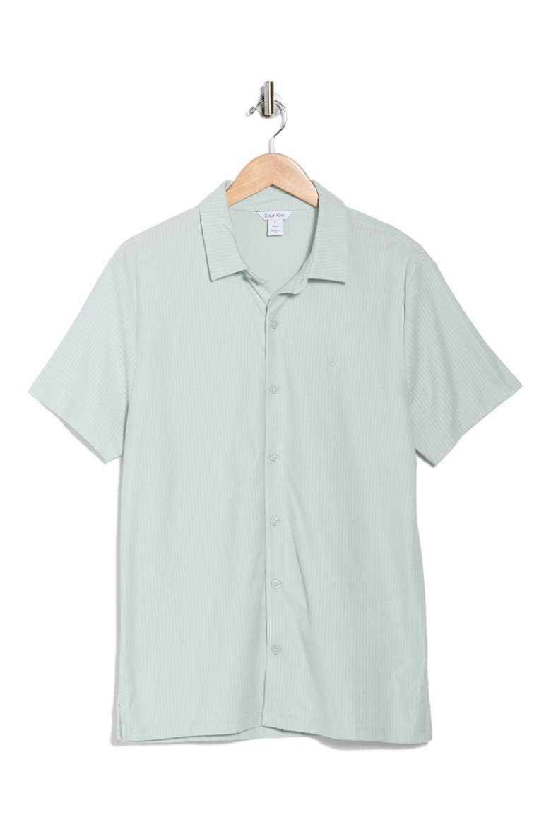 Stripe Classic Fit Short Sleeve Button-Up Shirt, Alternate, color, PALE MEADOW