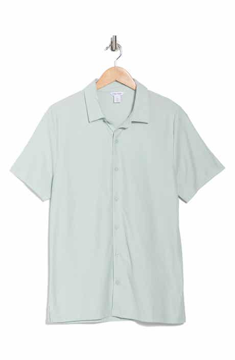 Calvin Klein Stripe Classic Fit Short Sleeve Button-Up Shirt