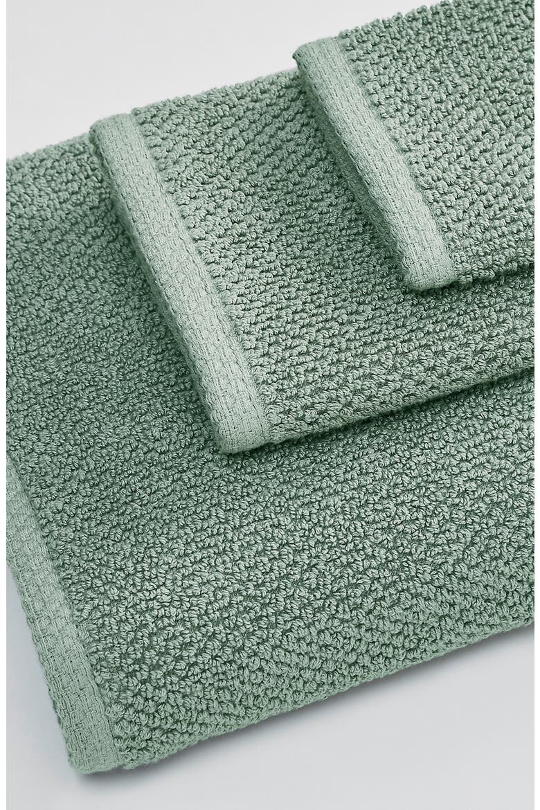 Cotton 6-Pack Textured Washcloths, Alternate, color, EUCALYPTUS
