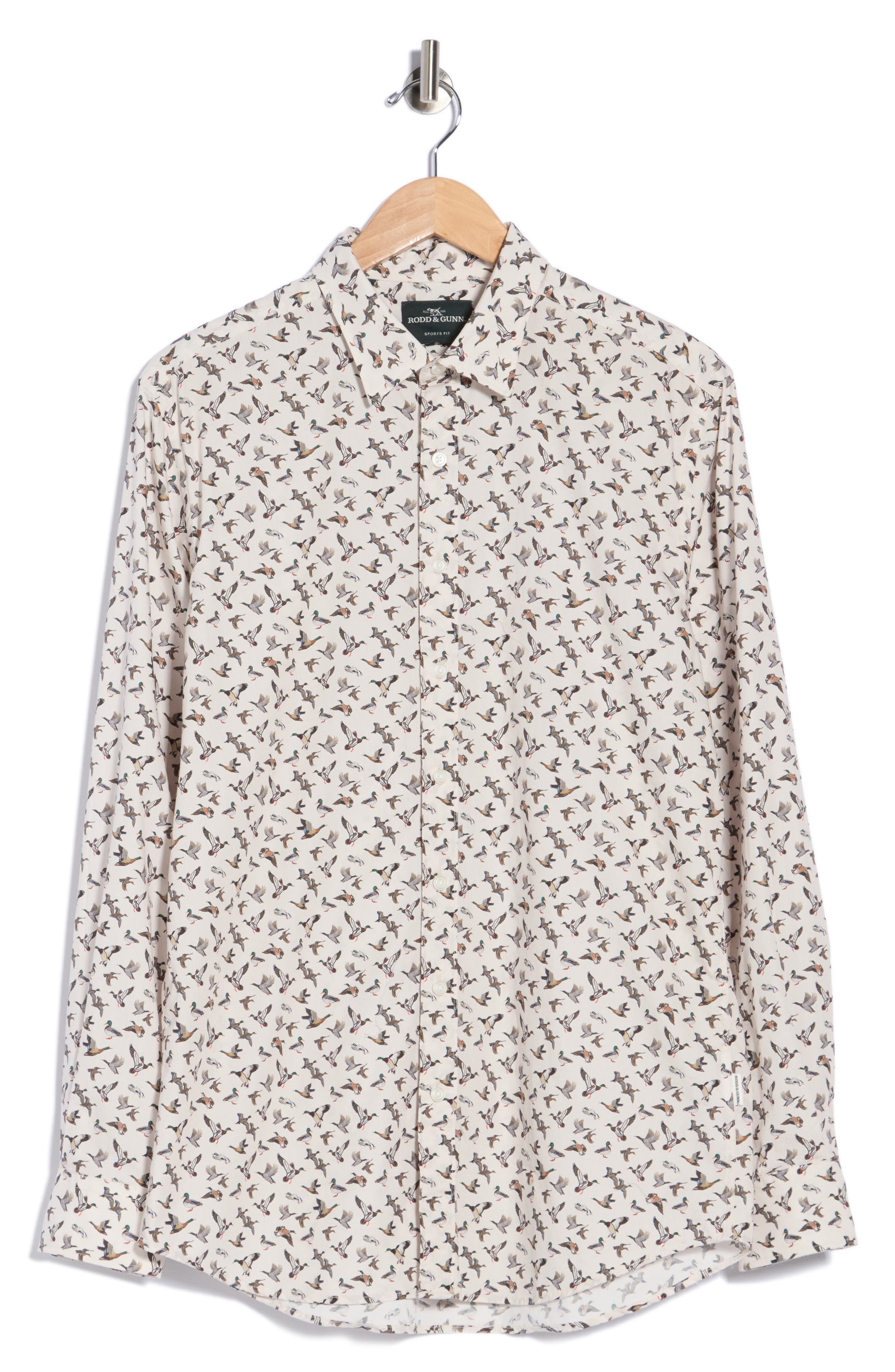 Billhook Peak Printed Long Sleeve Button-Down Shirt