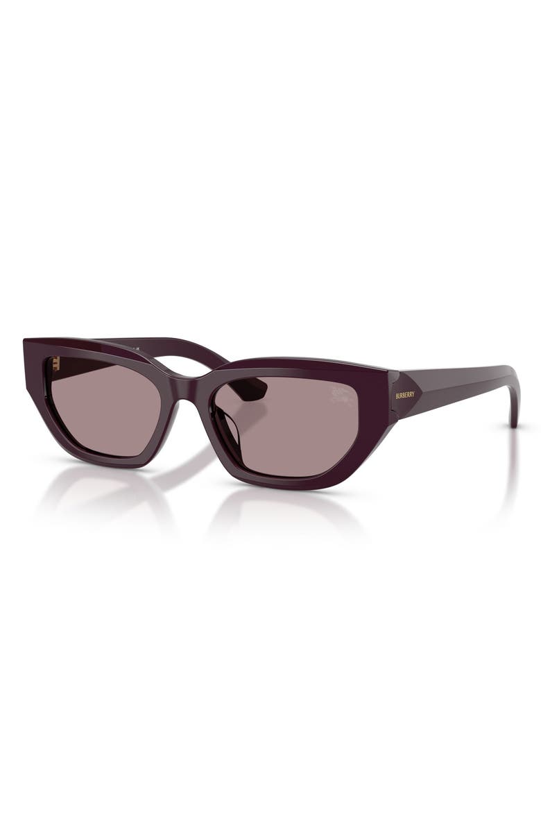 Burberry 54mm Irregular Sunglasses, Alternate, color, Violet