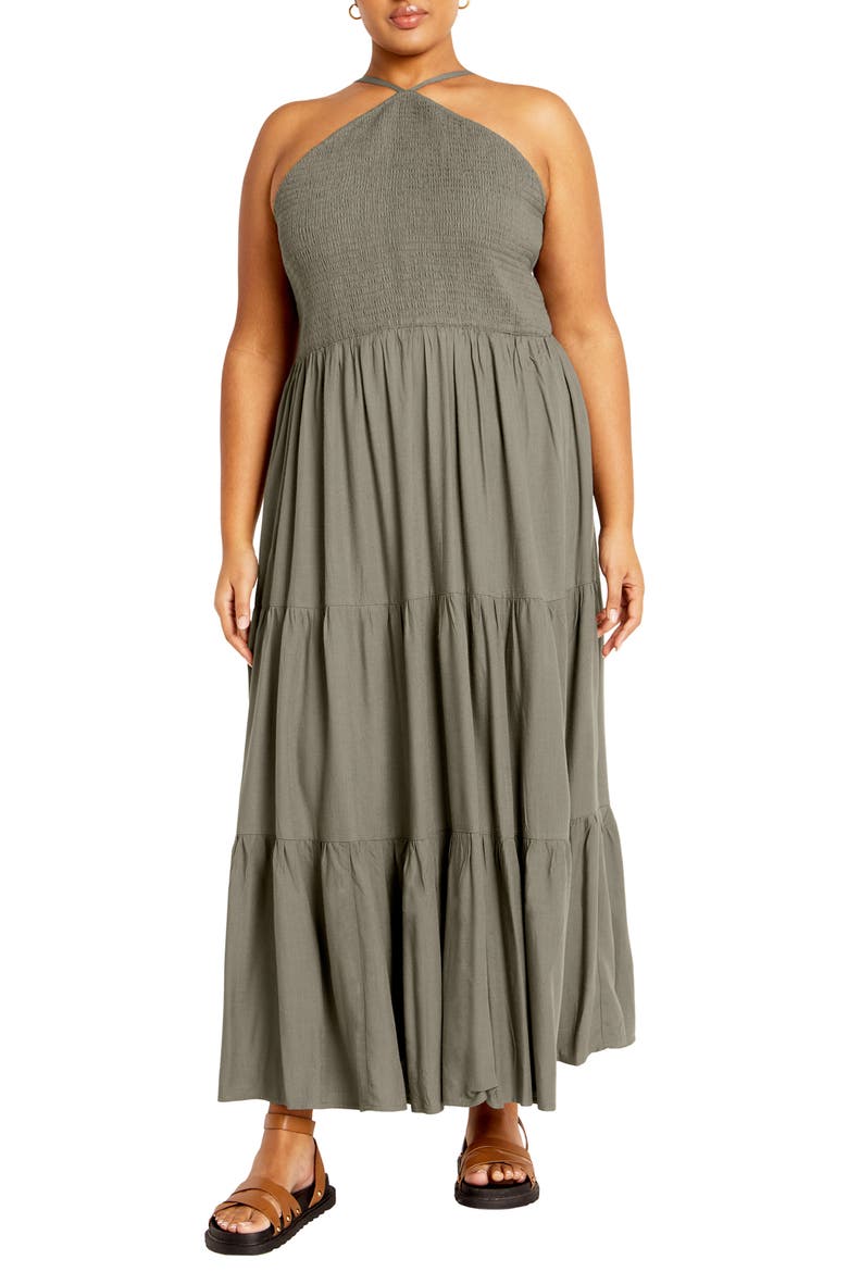 Tahitian Halter Tiered Maxi Dress video