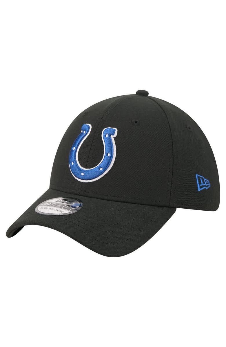 New Era Men's New Era  Black Indianapolis Colts Core Team 39THIRTY Flex Hat, Main, color, Black