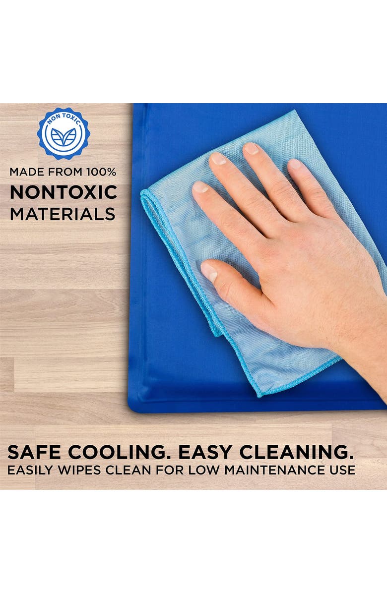 Arf Pets Dog Cooling Mat with Durable Non-Toxic Gel Design, Alternate, color, Blue